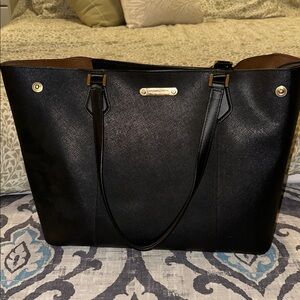 Michael Kors black tote bag